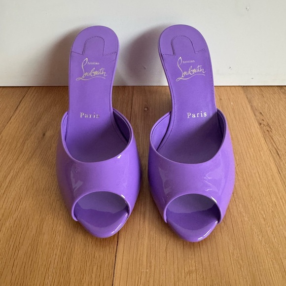 Christian Louboutin Me Dolly Zeppa patent leather mules - Picture 2 of 4